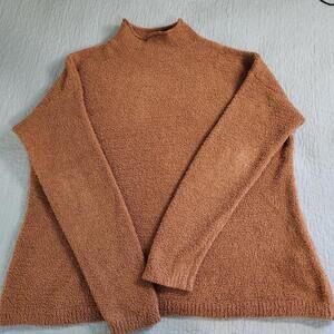 Natural Reflections® Women's Cozy Funnel-Neck Long-Sleeve Pullover Lg camel